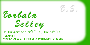 borbala selley business card